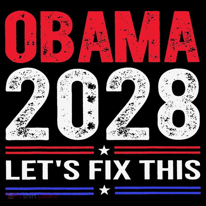 Obama 2028 Lets Fix This Stripe Pom Pom Beanie