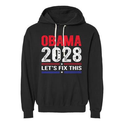 Obama 2028 Lets Fix This Garment-Dyed Fleece Hoodie