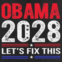 Obama 2028 Lets Fix This 7 Panel Mesh Trucker Snapback Hat