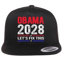 Obama 2028 Lets Fix This Flat Bill Trucker Hat