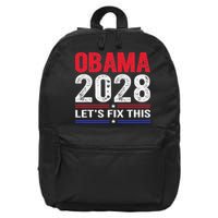 Obama 2028 Lets Fix This 16 in Basic Backpack