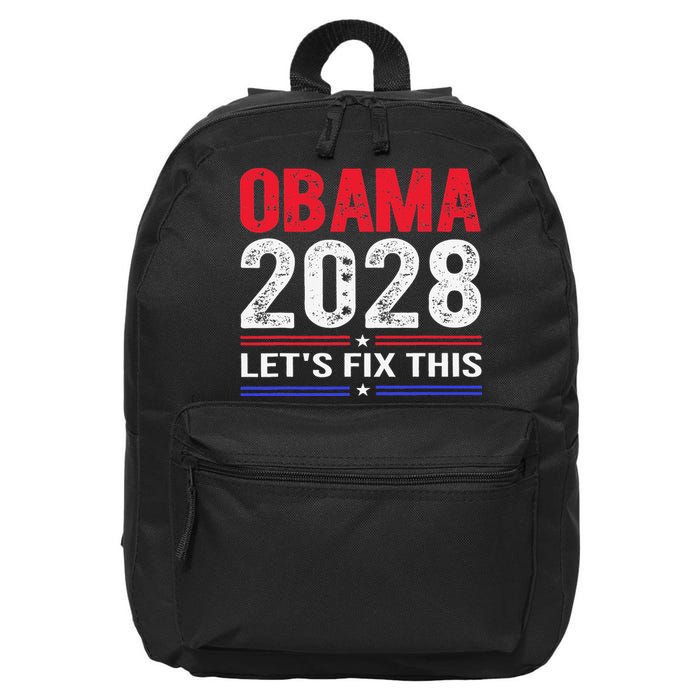 Obama 2028 Lets Fix This 16 in Basic Backpack
