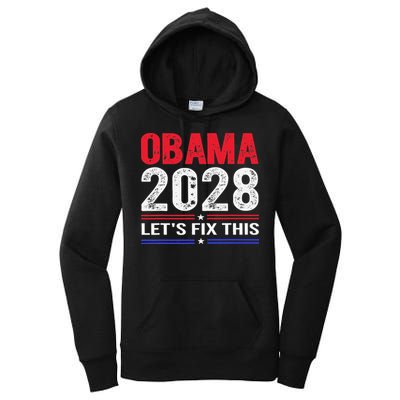 Obama 2028 Lets Fix This Women's Pullover Hoodie