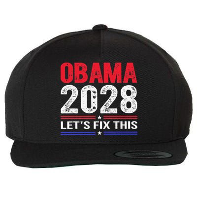 Obama 2028 Lets Fix This Wool Snapback Cap