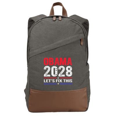 Obama 2028 Lets Fix This Cotton Canvas Backpack