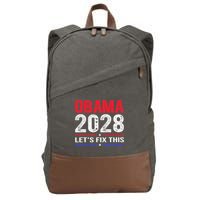 Obama 2028 Lets Fix This Cotton Canvas Backpack