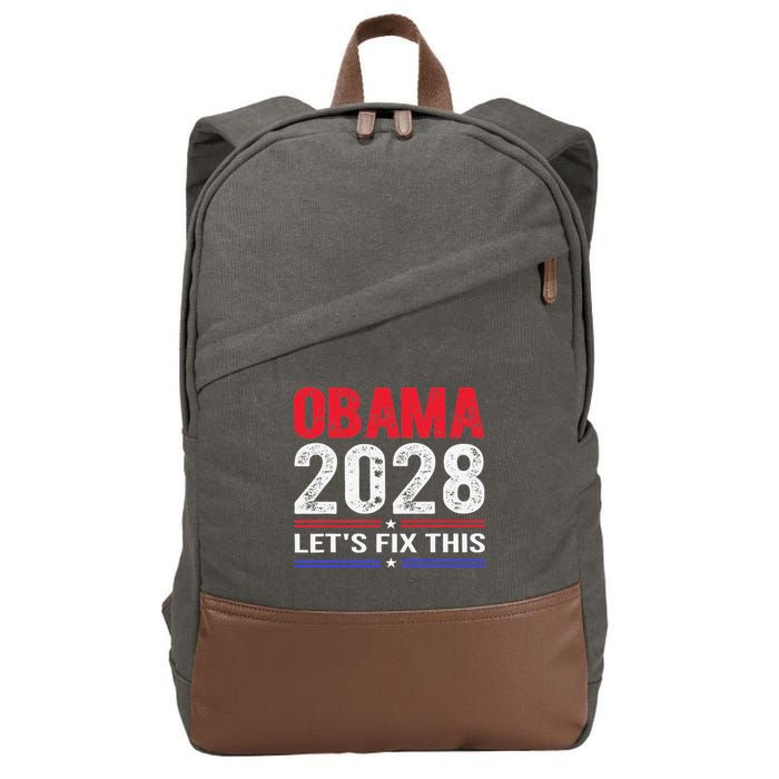 Obama 2028 Lets Fix This Cotton Canvas Backpack