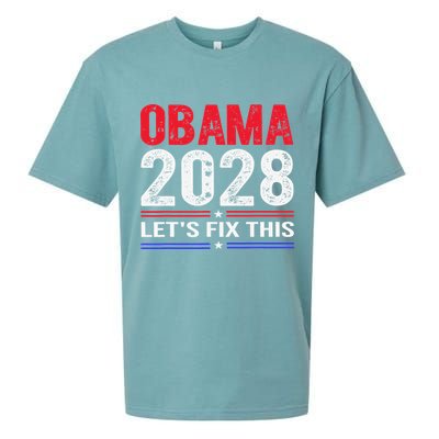Obama 2028 Lets Fix This Sueded Cloud Jersey T-Shirt