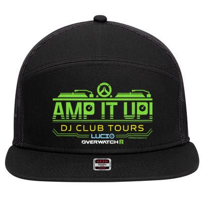 Overwatch 2 Lúcio Amp It Up DJ Club Tours Logo 7 Panel Mesh Trucker Snapback Hat