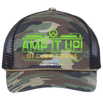 Overwatch 2 Lúcio Amp It Up DJ Club Tours Logo Retro Rope Trucker Hat Cap