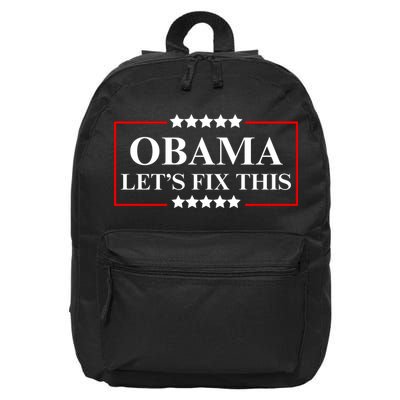 Obama 2028 Let’s Fix This 16 in Basic Backpack