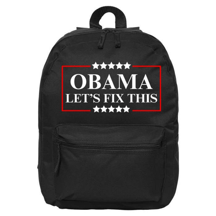 Obama 2028 Let’s Fix This 16 in Basic Backpack