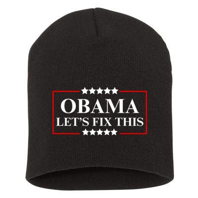 Obama 2028 Let’s Fix This Short Acrylic Beanie