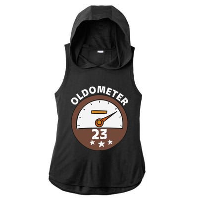 Oldometer 23 Meaningful Gift Ladies PosiCharge Tri-Blend Wicking Draft Hoodie Tank