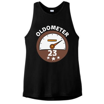 Oldometer 23 Meaningful Gift Ladies PosiCharge Tri-Blend Wicking Tank