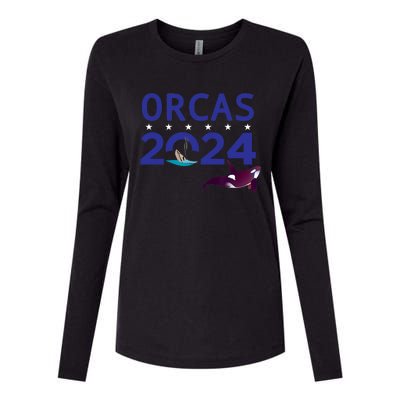 Orcas 2024 Womens Cotton Relaxed Long Sleeve T-Shirt