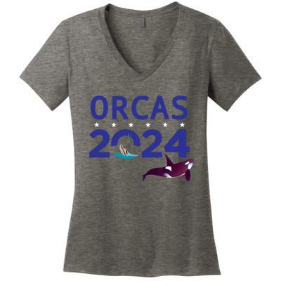 Orcas 2024 Women's V-Neck T-Shirt