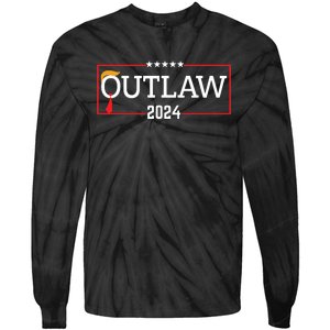 Outlaw 2024 President Trump 2024 Election Take America Back Tie-Dye Long Sleeve Shirt