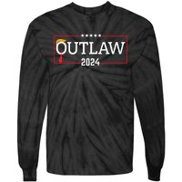 Outlaw 2024 President Trump 2024 Election Take America Back Tie-Dye Long Sleeve Shirt