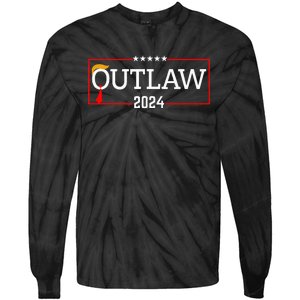 Outlaw 2024 President Trump 2024 Election Take America Back Tie-Dye Long Sleeve Shirt