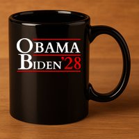 Obama 28 - Retro Campaign Obama Biden 11oz C Handle Ceramic Mug