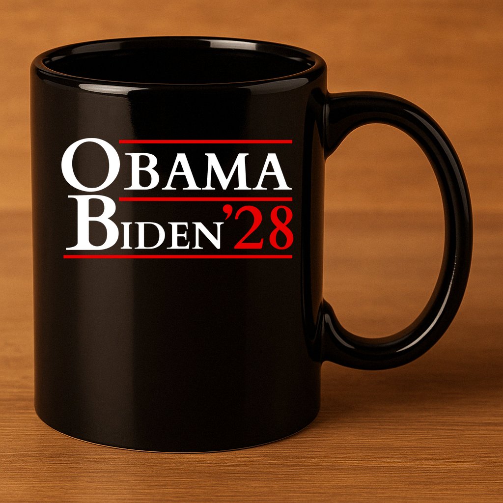 Obama 28 - Retro Campaign Obama Biden 11oz C Handle Ceramic Mug