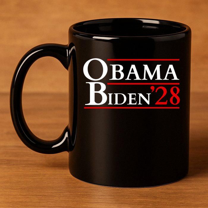 Obama 28 - Retro Campaign Obama Biden 11oz C Handle Ceramic Mug