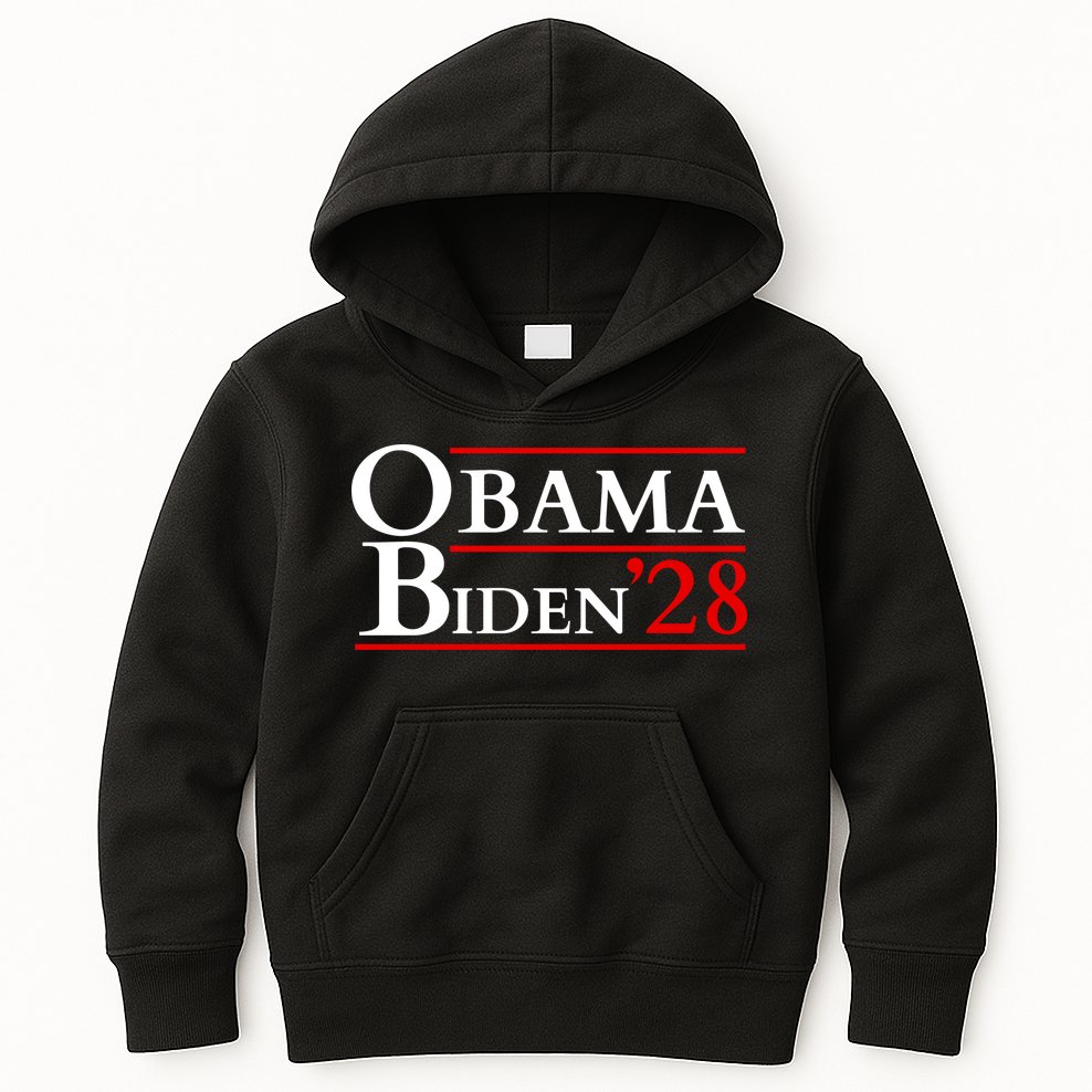 Obama 28 - Retro Campaign Obama Biden Kids Hoodie