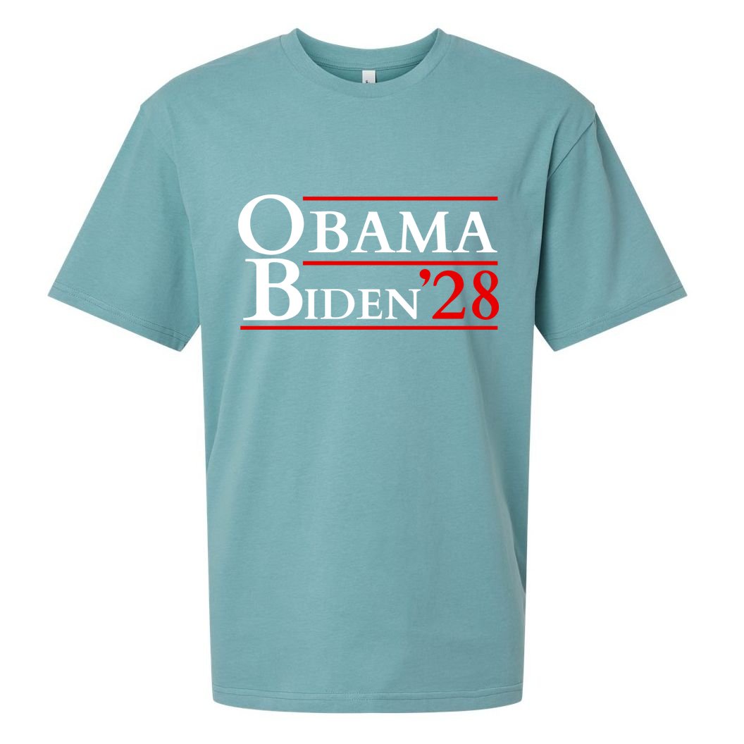 Obama 28 - Retro Campaign Obama Biden Sueded Cloud Jersey T-Shirt