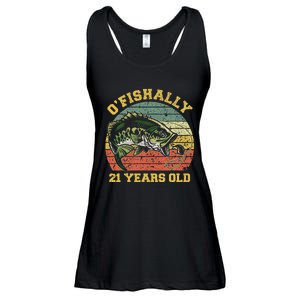 OFishally 21 Years Old Fishing Birthday Theme Party 21st Ladies Essential Flowy Tank