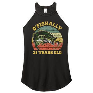 OFishally 21 Years Old Fishing Birthday Theme Party 21st Women's Perfect Tri Rocker Tank