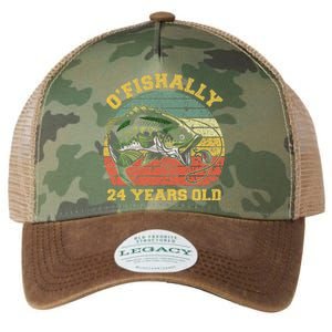 OFishally 24 Years Old Fishing Birthday Theme Party 24th Legacy Tie Dye Trucker Hat