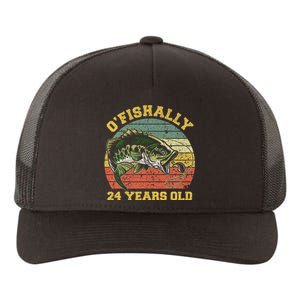 OFishally 24 Years Old Fishing Birthday Theme Party 24th Yupoong Adult 5-Panel Trucker Hat