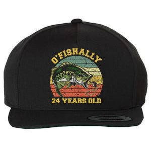 OFishally 24 Years Old Fishing Birthday Theme Party 24th Wool Snapback Cap