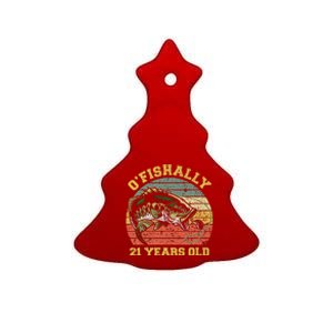 OFishally 21 Years Old Fishing Birthday Theme Party 21st Ceramic Tree Ornament