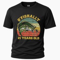 OFishally 21 Years Old Fishing Birthday Theme Party 21st Cooling Performance Crew T-Shirt