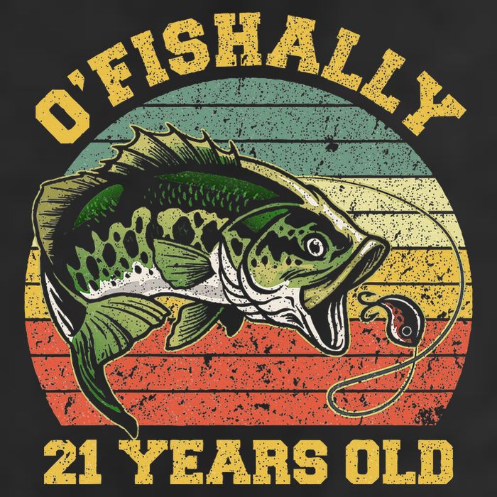 OFishally 21 Years Old Fishing Birthday Theme Party 21st Adult Drive Performance Visor