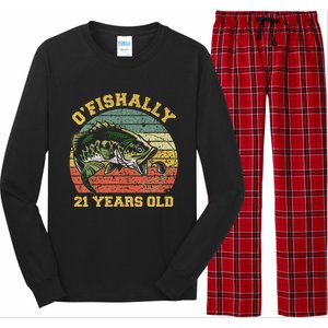 OFishally 21 Years Old Fishing Birthday Theme Party 21st Long Sleeve Pajama Set