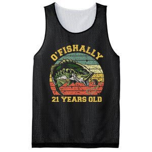 OFishally 21 Years Old Fishing Birthday Theme Party 21st Mesh Reversible Basketball Jersey Tank