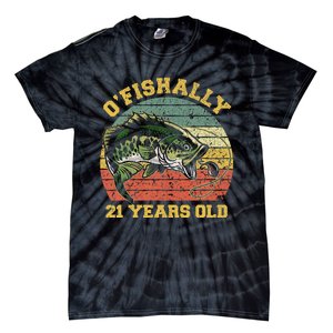 OFishally 21 Years Old Fishing Birthday Theme Party 21st Tie-Dye T-Shirt