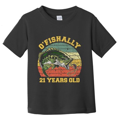 OFishally 21 Years Old Fishing Birthday Theme Party 21st Toddler T-Shirt