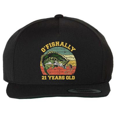 OFishally 21 Years Old Fishing Birthday Theme Party 21st Wool Snapback Cap