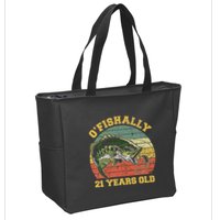 OFishally 21 Years Old Fishing Birthday Theme Party 21st Zip Tote Bag