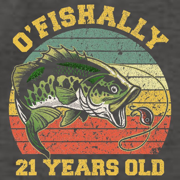 OFishally 21 Years Old Fishing Birthday Theme Party 21st Vector Backpack