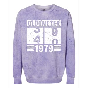 Oldometer 39/40 1979 40th Birthday Funny Gift Colorblast Crewneck Sweatshirt