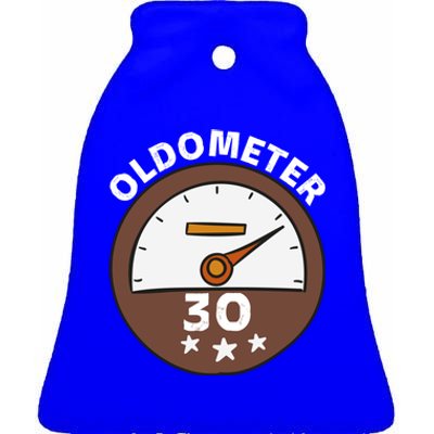 Oldometer 30 Cool Gift Ceramic Bell Ornament