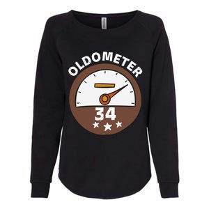 Oldometer 34 Gift Womens California Wash Sweatshirt