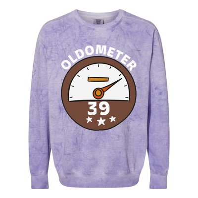 Oldometer 39 Gift Colorblast Crewneck Sweatshirt