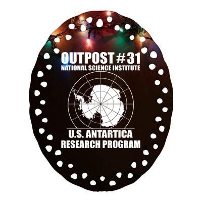 Outpost 31 US Antarctica Research Program Ceramic Oval Ornament