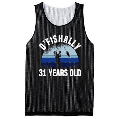 Ofishally 31 Years Old Fisherman 31st Birthday Fishing Mesh Reversible Basketball Jersey Tank